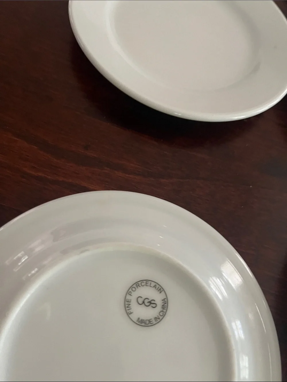 White porcelain Plates - Set of 6